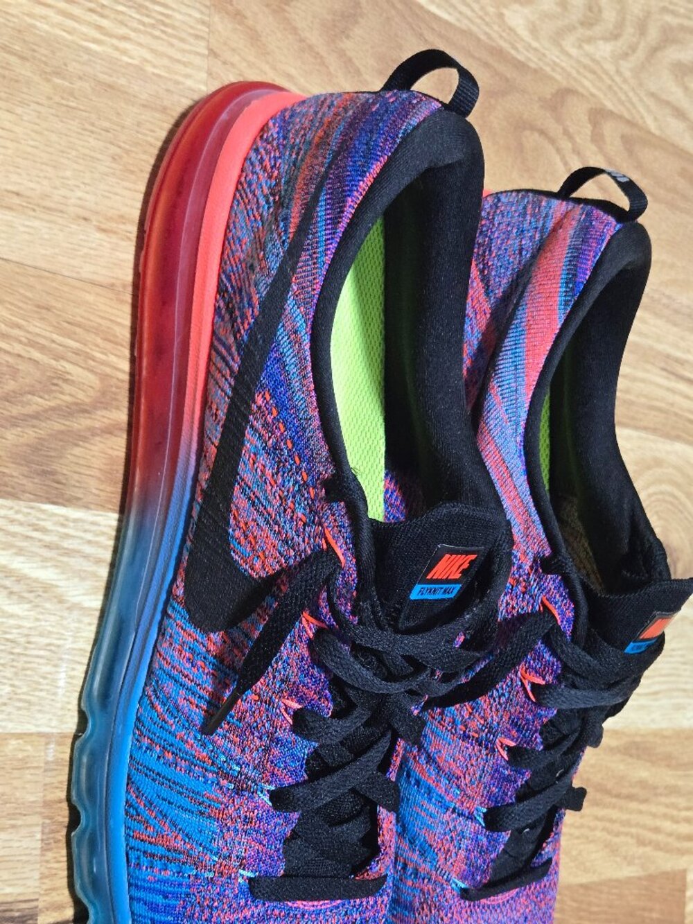 Nike Flyknit Air Max Blue Lagoon 620469-401 Mens Size 12